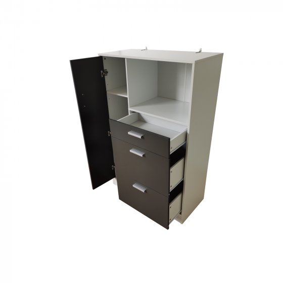 Küchenschrank Weiß-Grau Blanca L 