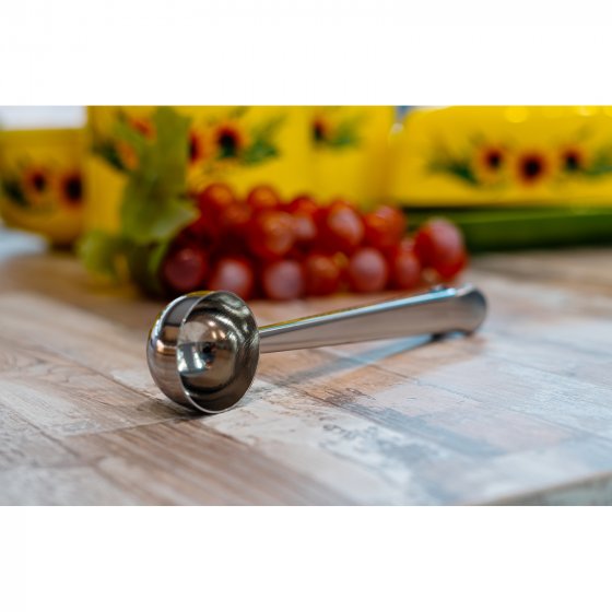 Kaffeedose mit Messlöffel Keramik gemustert 