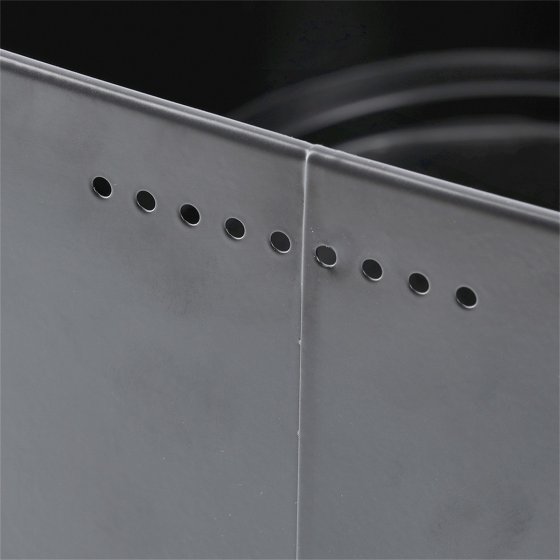 Brotkasten Metall mit Holzdeckel 