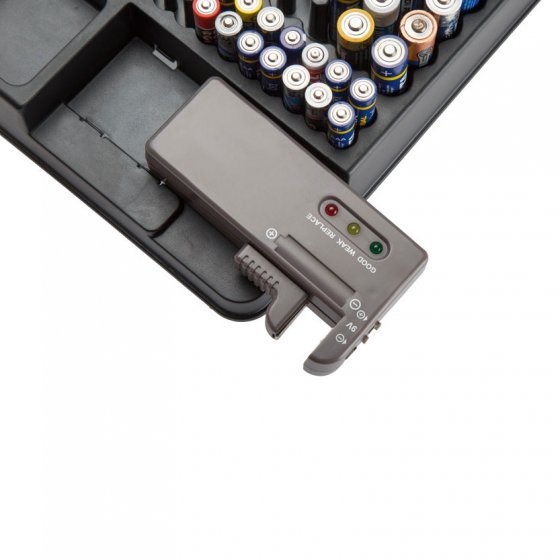 Batterie-Aufbewahrungsbox mit Tester 