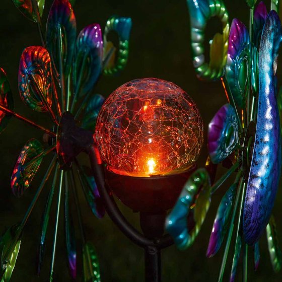 Solar-LED-Windrad „Pfau” 