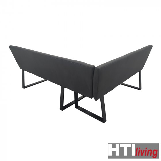 Eckbank 152 x 192 cm Schwarz Vemal kurzer Schenkel links