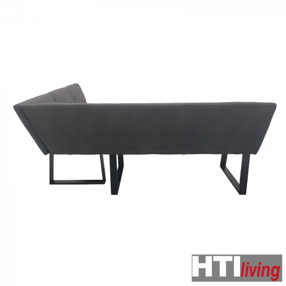 Eckbank 192 x 152 cm Schwarz Vemal kurzer Schenkel rechts 