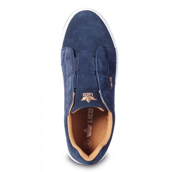 Stretchslipper a. Leder,Marine 44 | Marine