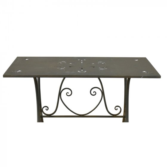 Gartentisch Metalltisch Rostoptik Rechteckig dekorativ Vintage 