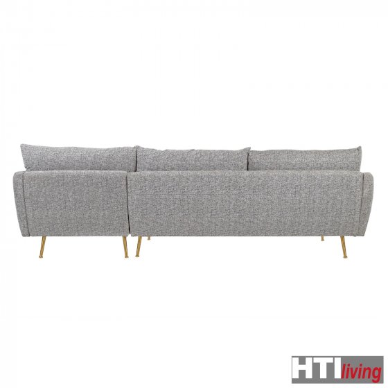 Ecksofa Antonius Webstoff Grau rechts