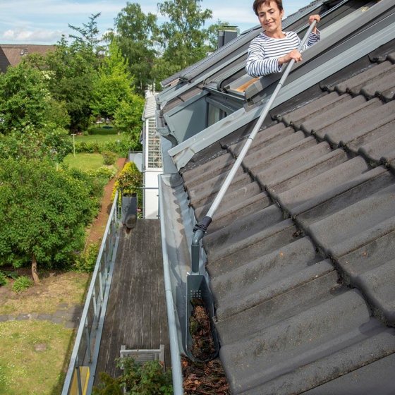 Teleskopierbare Dachrinnenschaufel 