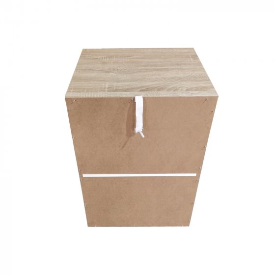 Nachtkommode 4 Schubladen Nina Sonoma Weiß 2er-Set 