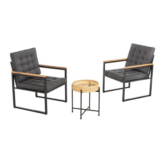 7tlg. Bistro-Set inkl. Kissen 