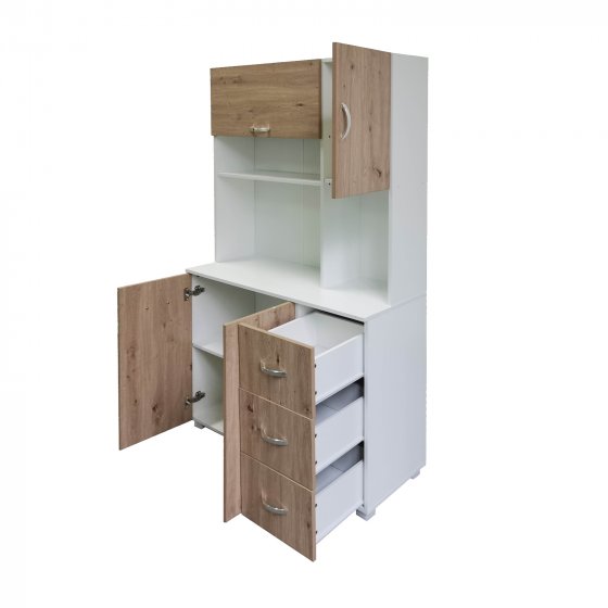 Küchenschrank Weiß Artisaneiche Blanca 