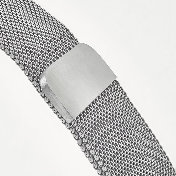 Milanaise-Armband mit Magnetverschluss 20 mm | Silber