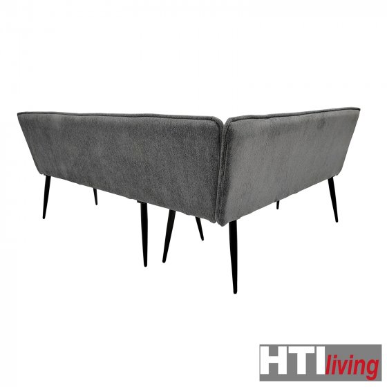 Eckbank 154 x 195 cm Mesilla Blaugrau kurzer Schenkel links 