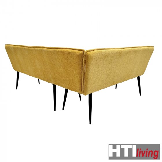 Eckbank 154 x 195 cm Mesilla Gelb kurzer Schenkel links 