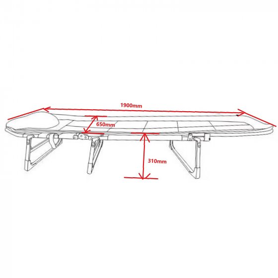 Gästebett 65 x 190 Egon klappbares Einzelbett 