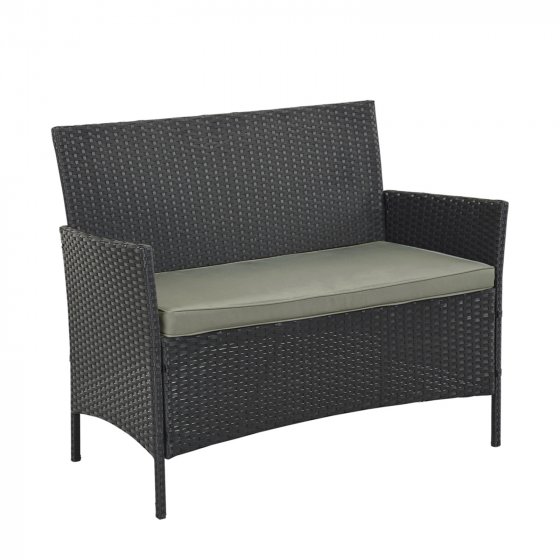 Gartenmöbel Schwarz 4-teiliges Set Wiebke 