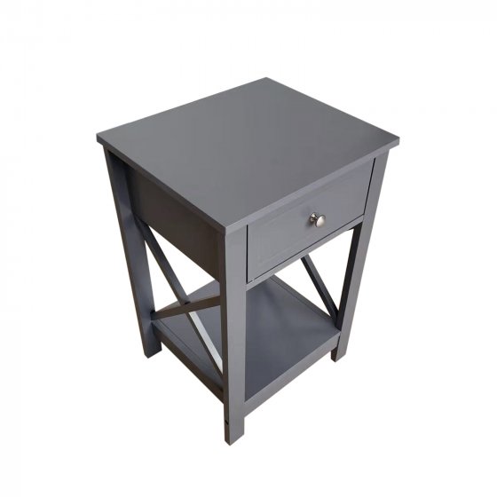 Nachttisch Hayet Grau 2er-Set 
