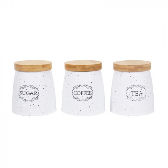 Brot-, Kaffee-, Tee- und Zuckervorratsdose 4-teiliges Set 
