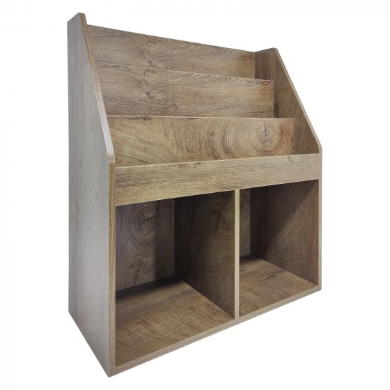 Kinderregal Aufbewahrungsregal mit 5 Fächern Bücherregal für Kinderzimmer Eiche 