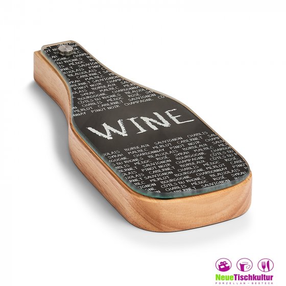 Wein-Set, 4-teilig Gummibaum, Glas, Edelstahl 