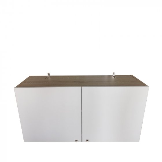 Küchenschrank Weiß/Sonoma Blanca