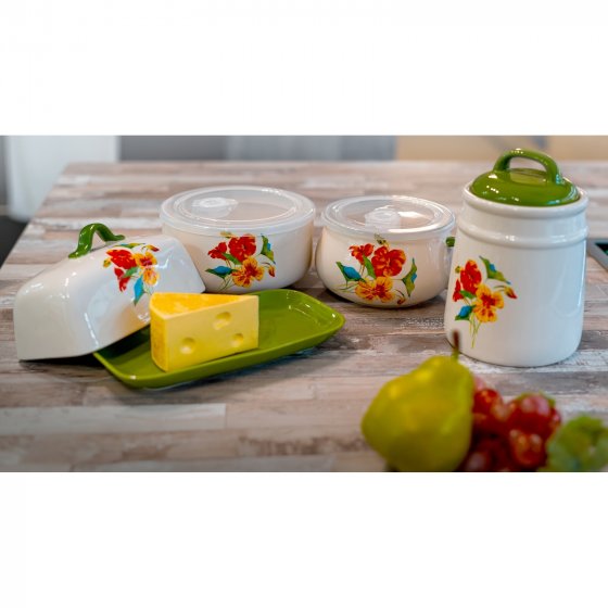 Lebensmitteldose im Landhausstil 11 x 16 cm Kapuzinerkresse 