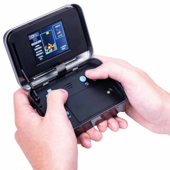 Tetris-Spielekonsole in der Dose Tetris-Spielekonsole in der Dose
