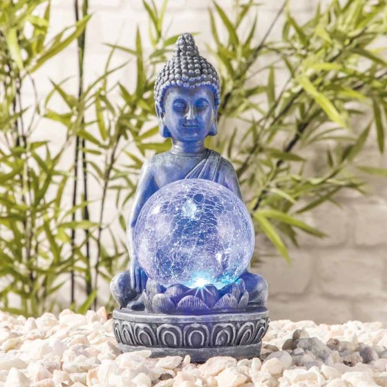 LED Solar Buddha