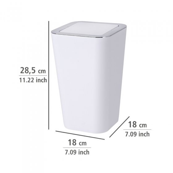 Schwingdeckeleimer Mod. Candy White 2er Set, je 6 Liter 