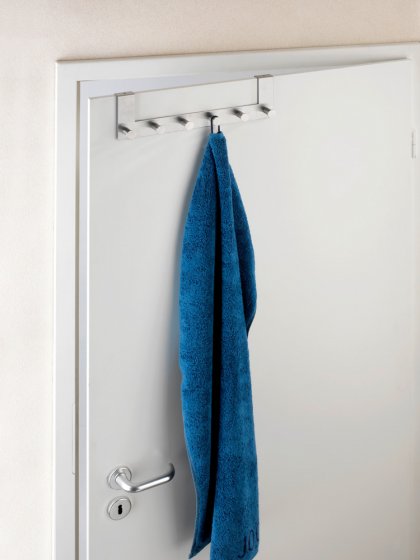 Türgarderobe Edelstahl Mod. Celano 2er Set, je 6 Haken, für Türfalzstärken bis 2 cm 