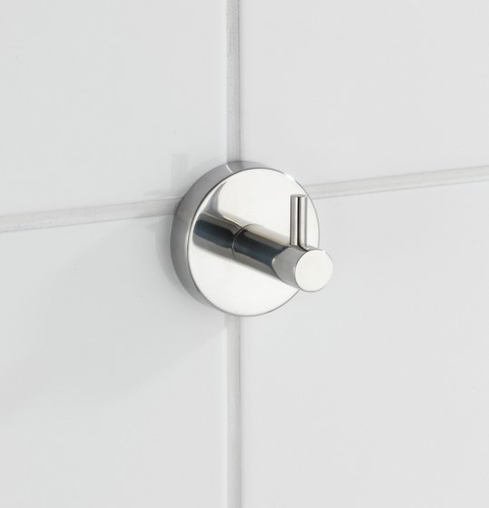 Wandhaken Uno Mod. Bosio Edelstahl glänzend 2er Set, rostfrei 