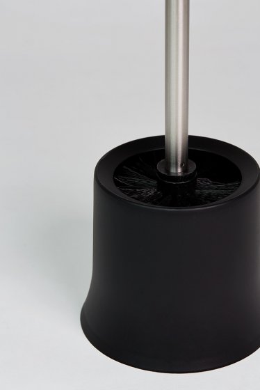 WC-Garnitur Mod. Basic Schwarz 2er Set, inklusive WC-Bürste 