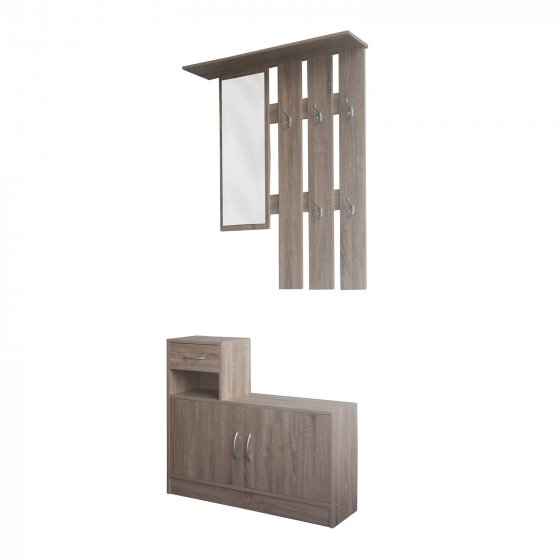 Garderobenpaneel mit Schuhschrank Thekla Sonoma