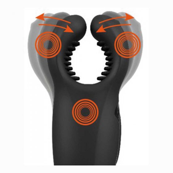Masturbator mit massierenden Vibro-Flügeln 