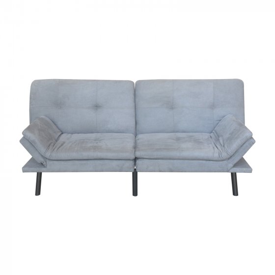 Sofa mit verstellbaren Armlehnen Grau 