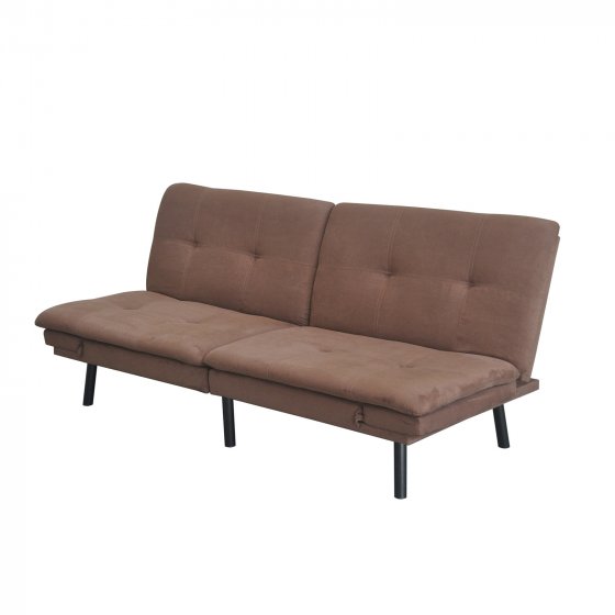 Sofa mit verstellbaren Armlehnen Braun 