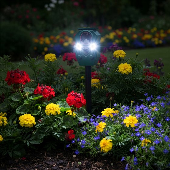 Mini-Solar-Ultraschall-Tiervertreiber 