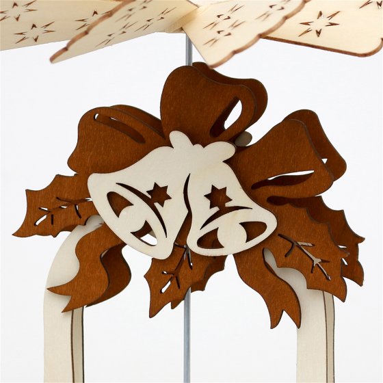 Holz Teelichtpyramide Glocke, mit Schafen   Schäfer 