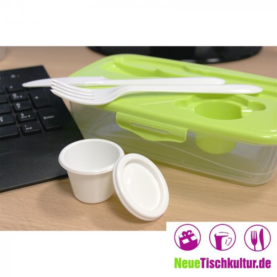 Frischhaltedose mit Besteck 2 Stück Easylunch 