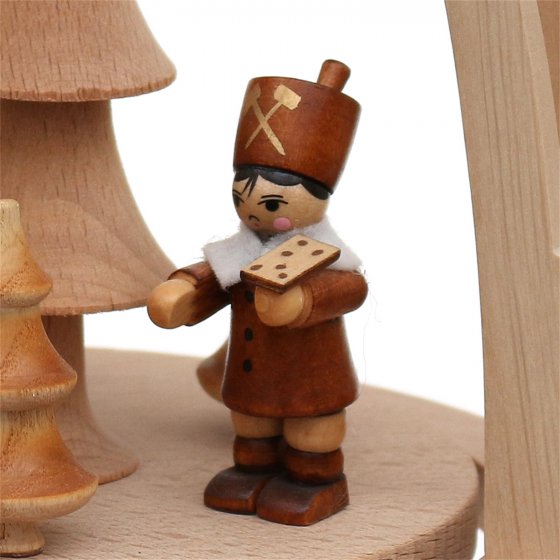 Tischpyramide mit 6 Teelichtern Bergleute 