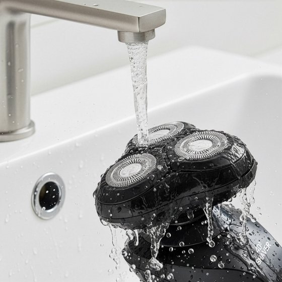 Aufladbarer Rasierer mit Trimmer Set 