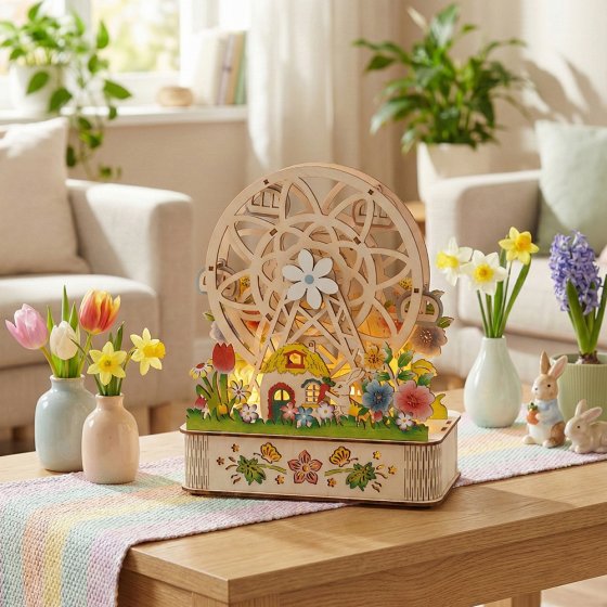 Drehendes Holz-Riesenrad 