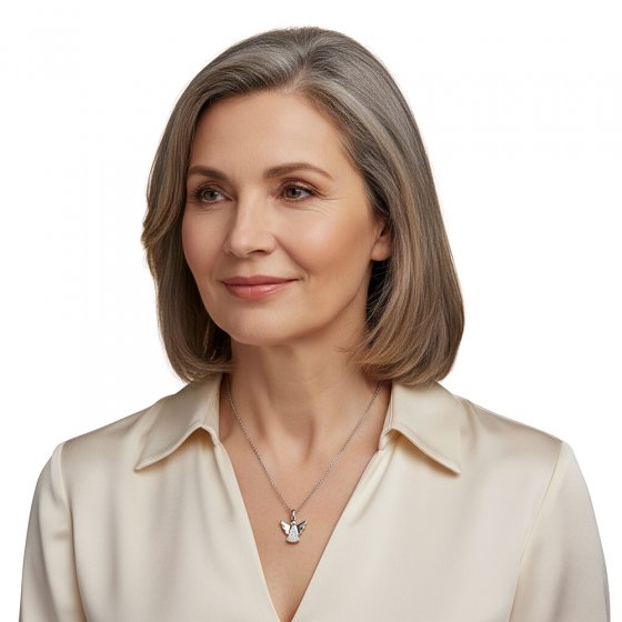 Halskette mit Engel-Anhänger 