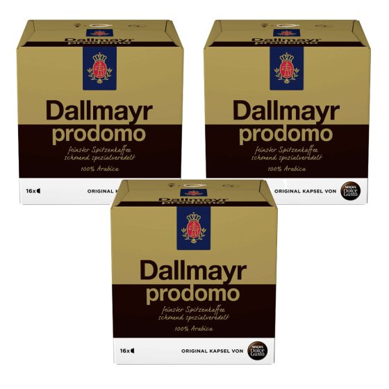 Nescafe Dolce Gusto Dallmayr Prodomo Arabica 16 Kaffekapseln 3er Pack 