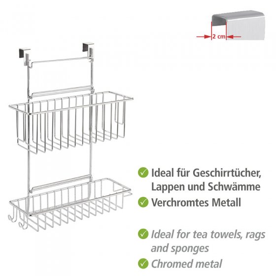 Küchenschrank Einhängregal Mod. Flexi, verchromtes Metall 