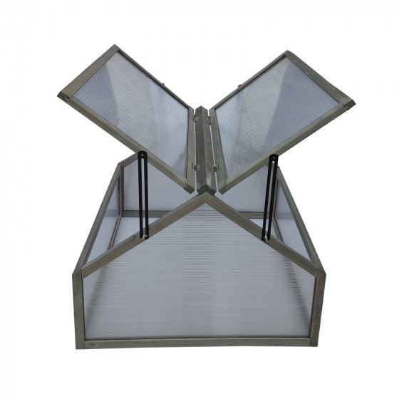 Frühbeet aus Holz und Polycarbonat Ideales Mini-Gewächshaus 