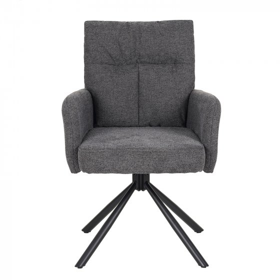 Esszimmerstuhl Kyra Anthrazit 2er-Set 