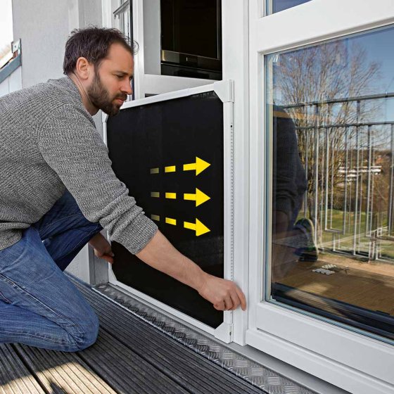 Teleskop-Insektenschutzgitter für Balkon- und Terrassentüren, weiß 