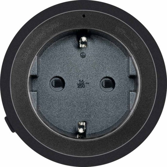 Steckdosenadapter für Stromschienensystem, schwarz 