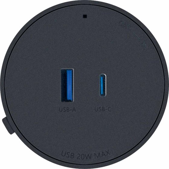 USB-Adapter für Stromschienensystem, schwarz 