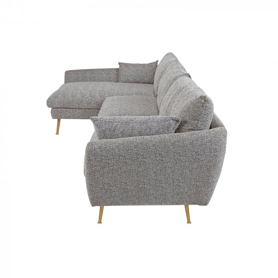 Ecksofa Antonius Webstoff Grau links